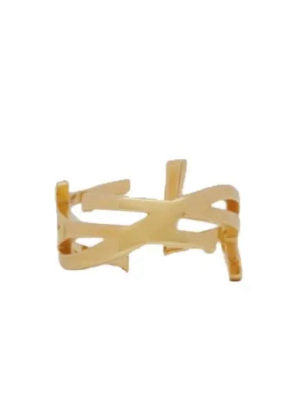 SAINT LAURENT YSL Gold-Tone metal Opyum Cassandra twist Monogram ring